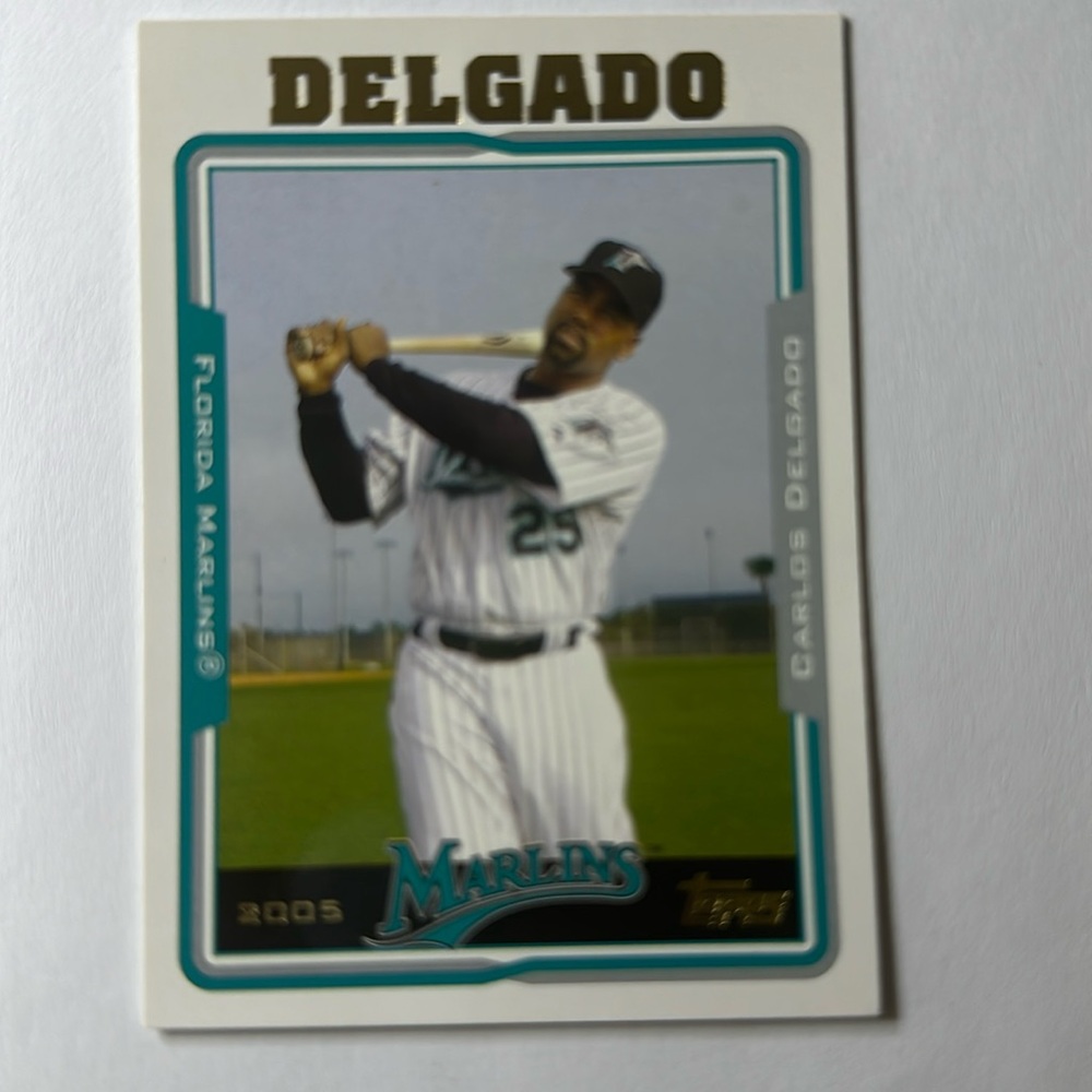Carlos Delgado 2005 Toops #435 Marlins baseball card.